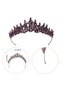 Crystal Jewelled Bridal Henna Crown, Special Bridal Wedding Crown for Women, Princess Crown Purple - 7