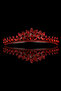 Crystal Jewelled Bridal Princess Crown, Leaf Model Queen Crown Red - 4