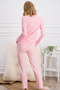 PİERRE CARDİN COTTON LONG SLEEVE WOMEN'S PAJAMA SET BOXED PINK V2 - 3