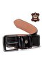 PC401 Men's 4 cm Genuine Leather Belt Black - 3