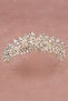 Leaf Pattern Elegant Bridal Costume Crown, Wedding Dress Crown, Bride Queen Crown Silver with Pearls - 4