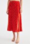 Tile Slit Midi Viscose Woven Polka Dot Blouse-Skirt Set Twoss20Au0097 - 11