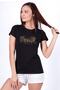 Empyrium Logo Printed Black Women's Knitted Tshirt