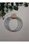 Metal Macrame Circle 21 Cm Set of 5 Galvanized Pulley Ring Dream Catcher - 2