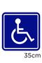 Disabled Car and Disabled Woman Car Sign Sticker 35cm - Navy Blue