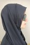 Woman Mother Self-Patterned Black Daily Seasonal Hijab Non-Slip Chiffon Shawl - 3