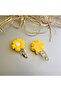 Set of 2 Yellow Color Quality Knitted Daisy Snap Buckle - 3