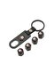 Set for Seat Leon 2013-2020 Metal Keychain and 4Pcs Metal Valve Caps