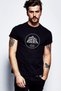 Silhouette Haunted Mansion Logo Printed Black Men's Knitted Tshirt T-shirt T-Shirt T Shirt