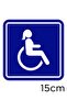 Disabled Car And Disabled Men's Car Sign Sticker 15cm - Navy Blue