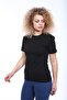 Women's Black Slim Fit T-Shirt - 2