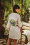 Kadın Ekru Yaprak Tukan Kimono - 2