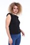 Women's Black Padded T-Shirt - 3