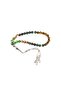 Certified Crab Sign 33-Piece Prayer Beads Anyolite-Blood Stone-Tiger's Eye-Eye Agate-Coffee Agate