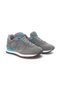 Peru Genuine Suede Leather Women's Gray Turquoise Casual Sports Shoes
