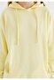 Women's Yellow Oversize Fit Hooded Sweatshirt - 3