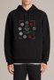 Twenty One Pilots Blurryface Line Printed Black Men's Knitted Hooded Sweatshirt Long Sleeve