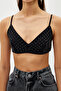 Black Crop Shiny Rhinestone Woven Bustier Tprss24Bs00002 - 11