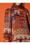 Ethnic Patterned Gype Detailed Mini Dress - 6