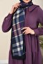 Hijabchi Plaid Patterned Medina Silk Shawl - 4