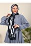 Imported Patterned Medina Silk Shawl Zebra Series - New Collections |   Black - White - 3