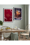 Set of Two Framed Painting Christmas Series Poster Painting Binary19