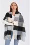 Thick winter checkered shawl scarf - 4