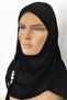 Bonnet Ready Turban Practical Stylish Scarf Hürrem Chiffon Tasseled Black Wrap Shawl Hijab Hijab Bonnet - 2