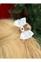 Luxury Custom Design Cute Glittery Christmas Deer Coffee Plush White Clothespin Clip-on Buckle Women Children