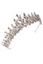 Crystal Jewelled Bridal Henna Crown, Special Bridal Wedding Crown for Women, Princess Crown Silver - 3