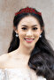 Crystal Jewelled Bridal Princess Crown, Leaf Model Queen Crown Red - 6