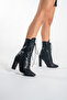 Arto Lace-Up Black Matte 10 cm Women's Boots & Bootie, High Heels - 4