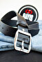 Special Boxed| Premium 100% Genuine Leather | Men's Denim-Fabric Trouser Belt | Soft Italian Leather Belt - 5