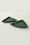 New Year's Green Pine Boat Plate 22 cm 2 Pieces - 4