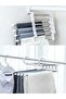 5-Piece Foldable Wardrobe Iron Hanging Pants Hanger Movable Portable Hanger Organizer