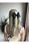 Long Tulle Bow Buckle Women's Hair Accessory with Clip - 2