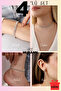 4-Piece Waterway Set Choker, Anklet, Earring and Bracelet Set 2-Row Waterway Set