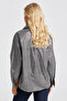 Women's Black Striped Shiny Shirt SF2531 - 5