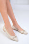 Beige Women's Ballerinas 18715 - 3