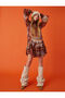 Ethnic Patterned Gype Detailed Mini Dress - 2