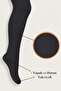 Black Color 3 Pack Plain Cotton Girls' Pantyhose - 4