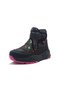 Black Fuchsia Patterned Waterproof Velcro Children's Boots