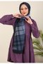 Hijabchi Plaid Patterned Medina Silk Shawl - 2