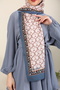 Imported Patterned Medina Silk Shawl Water Series - New Collections |   Petrol Blue - 4