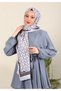 Imported Patterned Medina Silk Shawl Su Series - New Collections |   Light Gray