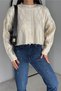 Standard Gold Leaf Ripped Detailed Knitwear Sweater