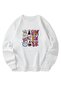 Unisex White Sweatshirt with New Year's New Year 2024 Design