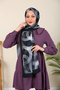 Imported Patterned Medina Silk Shawl Ring Series - New Collections |   Black - 3