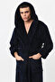 Hooded Raschel Thick Men's Dressing Gown - 2