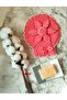 Hand Knitted Bath Loofah Dowry Holder Pink Hand Stitched 22*22cm Washcloth Madebymyhand
